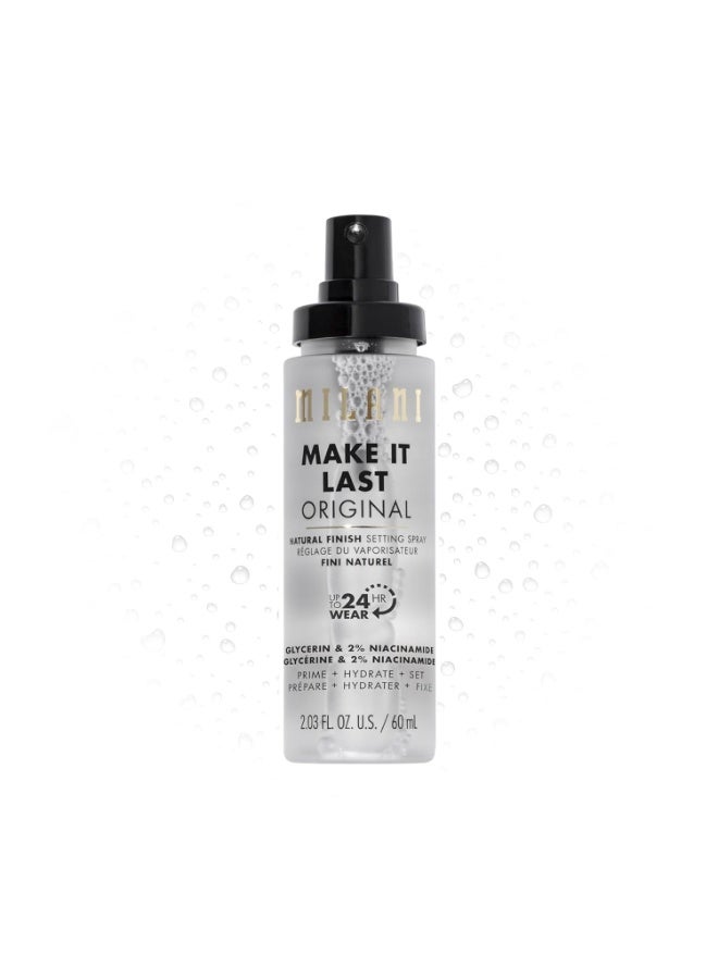 Milani Setting Spray + Primer, Make It Last Original - Natural Finish with Niacinamide for Hydration, Setting Spray for Makeup and Face Primer, 3-in-1 Prime + Hydrate + Set, 2.03 Fl. Oz - Image 1