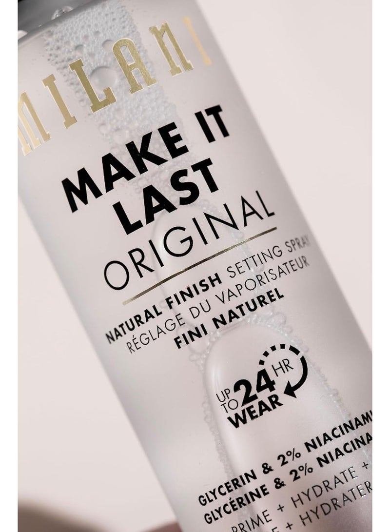 Milani Setting Spray + Primer, Make It Last Original - Natural Finish with Niacinamide for Hydration, Setting Spray for Makeup and Face Primer, 3-in-1 Prime + Hydrate + Set, 2.03 Fl. Oz - Image 4