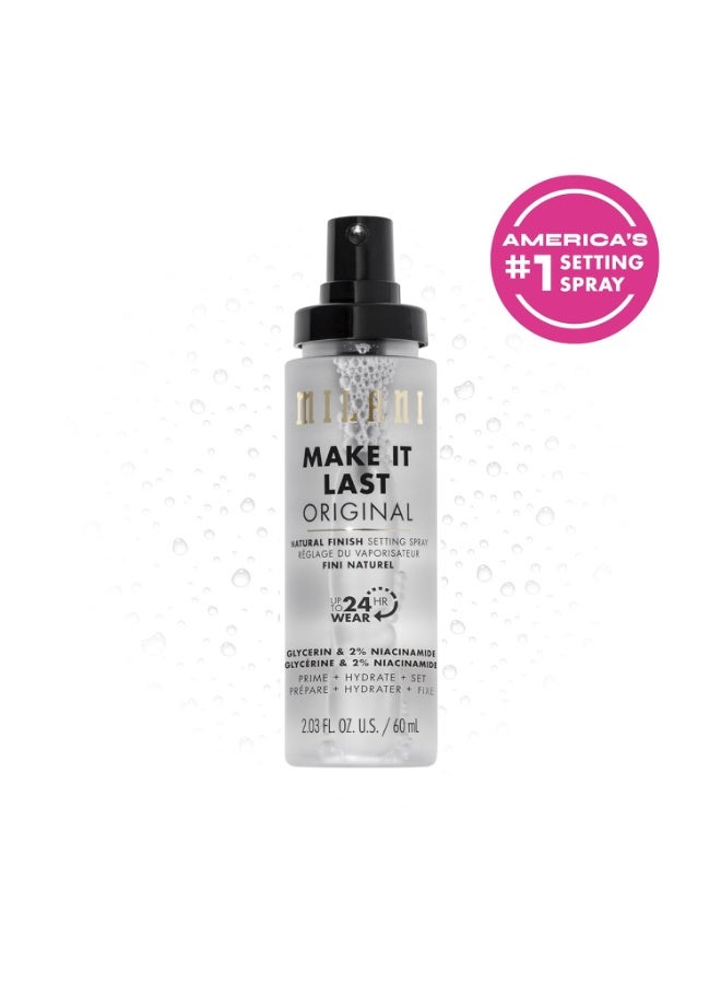 Milani Setting Spray + Primer, Make It Last Original - Natural Finish with Niacinamide for Hydration, Setting Spray for Makeup and Face Primer, 3-in-1 Prime + Hydrate + Set, 2.03 Fl. Oz - Image 5
