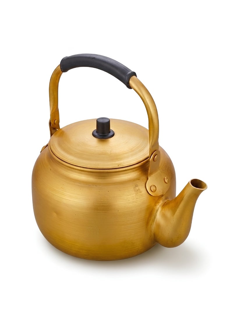 Gold Aluminum Tea Kettle - Heat-Resistant Handle - Available in 1L, 1.5L & 2L - Image 2