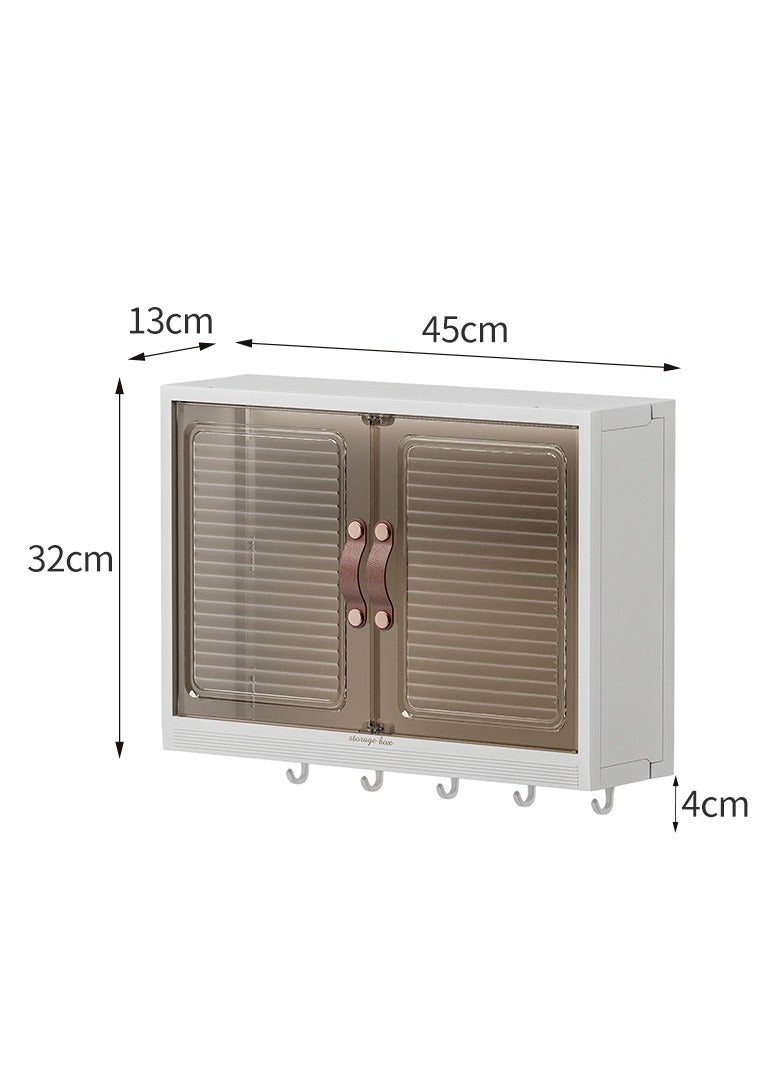 Generic Bathroom Storage Cabinet Wall Mounted Bathroom Cabinet with 5 Hooks Bathroom Storage Rack Kitchen Storage Rack  - Image 2