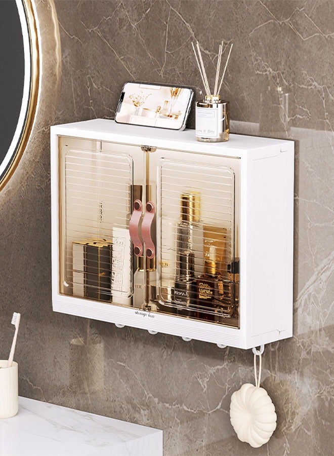 Generic Bathroom Storage Cabinet Wall Mounted Bathroom Cabinet with 5 Hooks Bathroom Storage Rack Kitchen Storage Rack  - Image 1