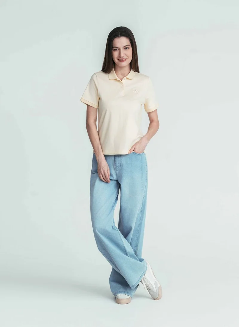 Giordano  Women’s Embroidered Cotton Liquid Touch Polo for Women | Best Price UAE