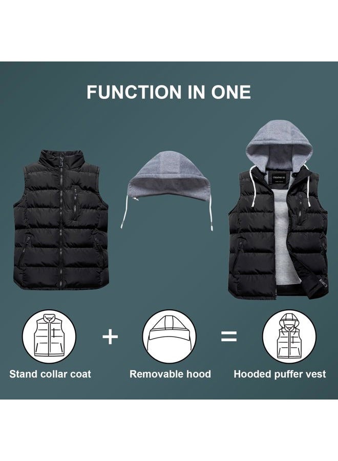 CREATMO US Women's Warm Vest, Black, XL - Image 3