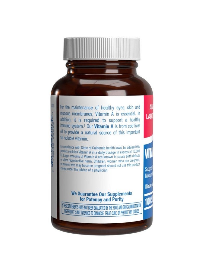 Anabolic Laboratories Vitamin A 10000 IU Softgels - Clinical Formula Vitamin A Supplement from Cod Liver Oil with Broad Spectrum Retinoids for Eye Care Vision Support & Reproductive Health - Made in The USA - 100 Servings - Image 3