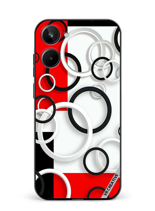 VR CREATIVE Protective Case Cover For Realme 10 Colorful Circle Design  Multicolour - Image 1