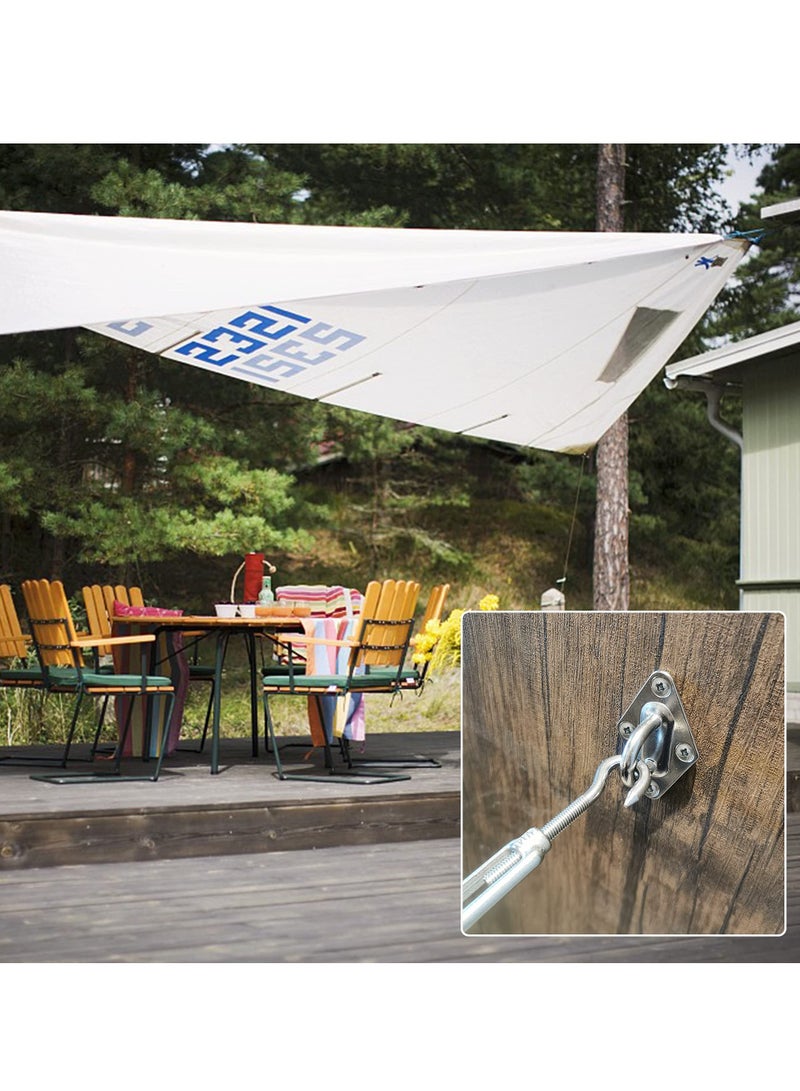 SYOSI Shade Sail Hardware Kit 5 inch for Triangle Rectangle Sun Installation 304 Grade Stainless Garden Outdoors 80 Pcs  - Image 2