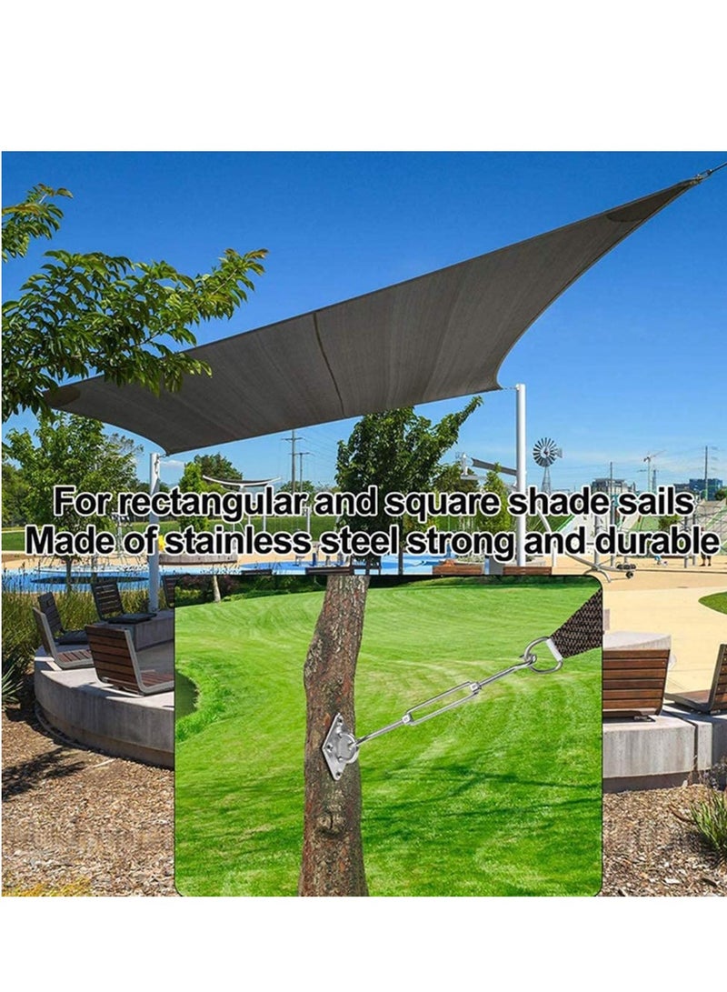 SYOSI Shade Sail Hardware Kit 5 inch for Triangle Rectangle Sun Installation 304 Grade Stainless Garden Outdoors 80 Pcs  - Image 3