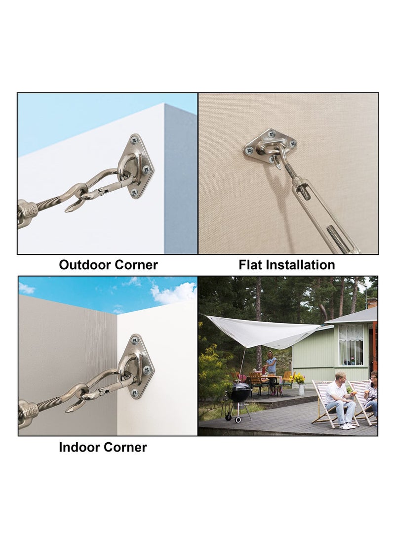 SYOSI Shade Sail Hardware Kit 5 inch for Triangle Rectangle Sun Installation 304 Grade Stainless Garden Outdoors 80 Pcs  - Image 4