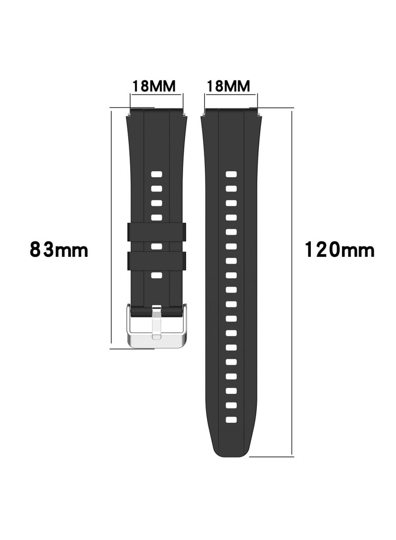 SOLARAE 2Pack Silicone Watch Bands, Bands Compatible for Huawei Watch GT 4 Smartwatch, Replacement Soft Wristband Sport Band Bracelet Waterproof Sport Strap for Huawei Watch GT 4 41MM Smartwatch Accessories - Image 3