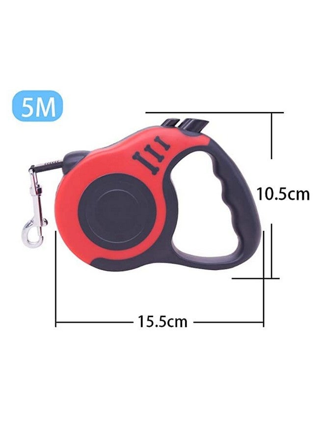 Retractable Dog Lead Leash Automatic Flexible Traction Rope Belt Upto 15 Kg For Small And Medium Dogs (Red Color) - Image 2