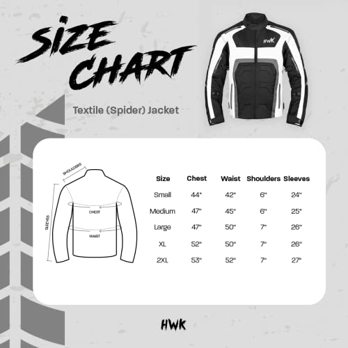 HWK Spyder Motorcycle Jacket for Men with Weather Resistant Cordura Textile Fabric for Enduro Motocross Motorbike Riding and Impact Protection Armor, Dual Sport Motorcycle Riding Jacket (Grey, M) - Image 3