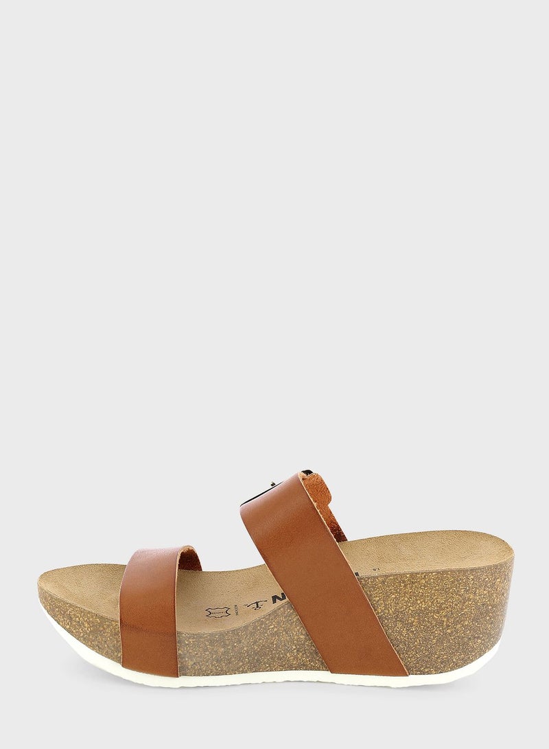 BAYTON Newcastle Double Strap Wedge Sandals  - Image 2