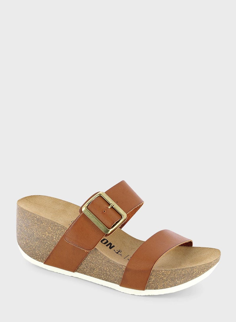 BAYTON Newcastle Double Strap Wedge Sandals  - Image 3