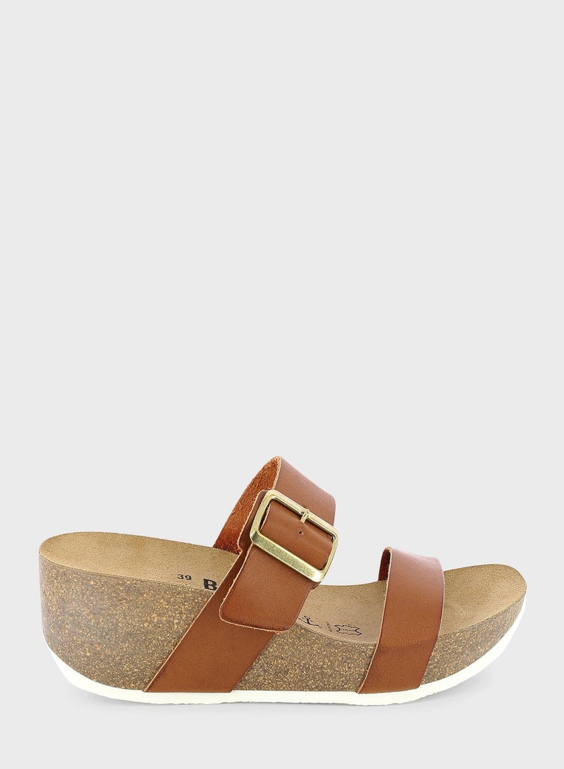 BAYTON Newcastle Double Strap Wedge Sandals  - Image 1