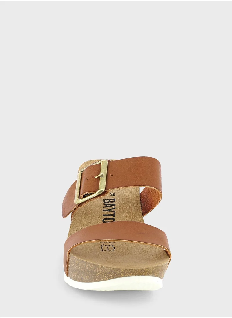 BAYTON Newcastle Double Strap Wedge Sandals