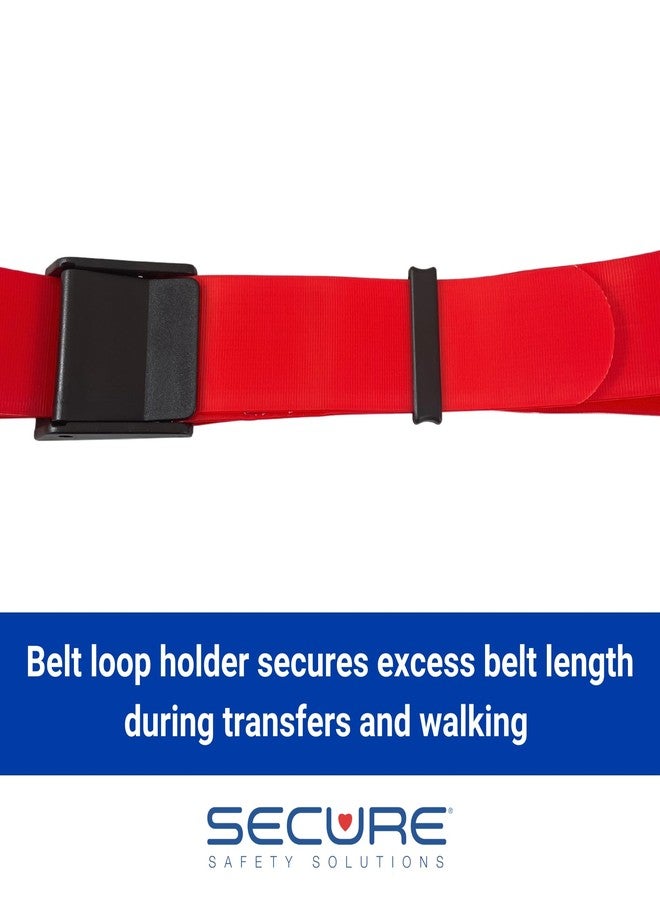 Secure Safety Solutions EZ Clean Vinyl Gait Belt, Red, 60x2 Inch - Image 3