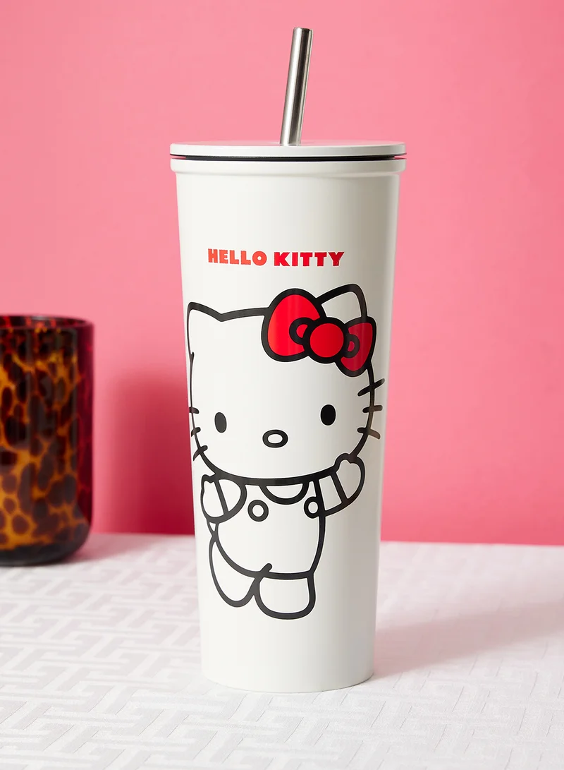 Typo Space Collab Metal Smoothie Cup Lcn San Hello Kitty Bow