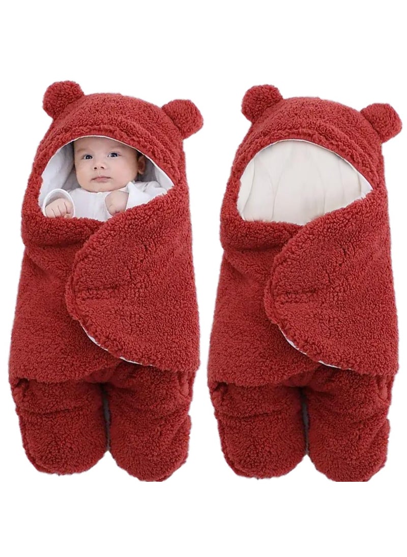 Tomorrow Fashion Tomorrow Baby Swaddle Wrap for New Born Winter Blanket for Newborn Baby Baby Swaddle Cloth Baby Swaddle Wrapper Swaddle for New Born Baby 03 Months for Infants Girls and Boys Red 