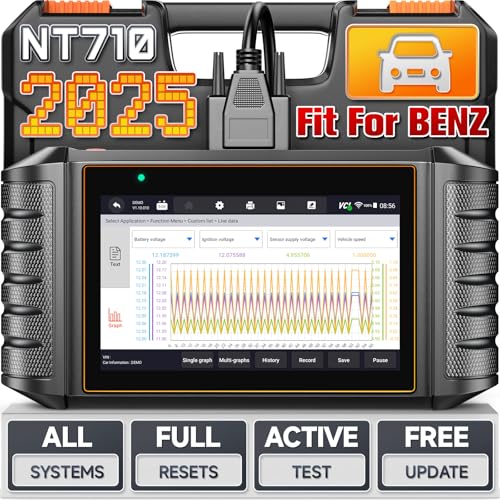 FOXWELL NT710 fit for Mercedes-Benz OBD2 Scanner, Full System Diagnostic Scan Tool, Bidirectional Control, All Free Resets Air Suspension/ABS Bleeding/Oil/SRS/EPB, Code Reader, Auto VIN, WiFi Update - Image 1
