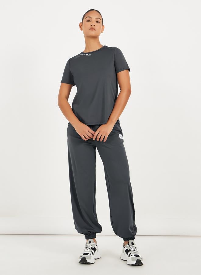 Styli Gymspire Edition - Label Dual Pocket Drawstring Joggers  - Image 1