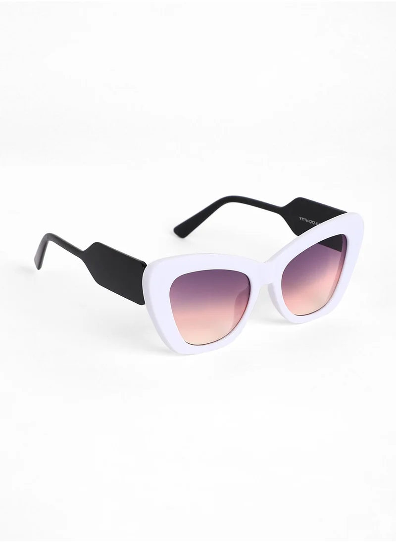 Haute Sauce The City Cateye Sunglasses - Daisy White