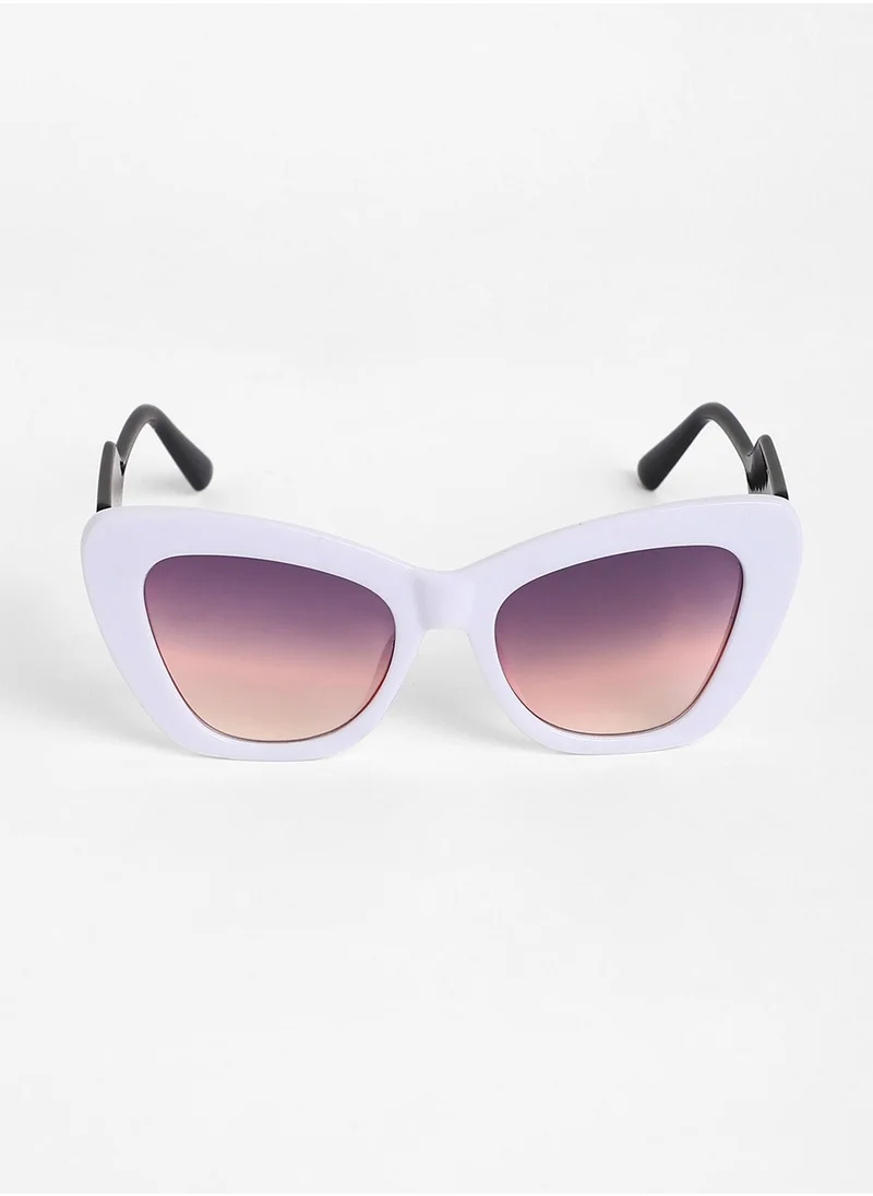 Haute Sauce The City Cateye Sunglasses - Daisy White