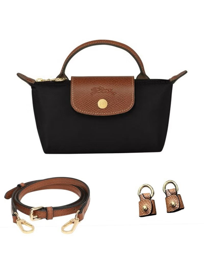 Longchamp Longchamp Women's classic fashion versatile mini makeup bag handbag shoulder bag handheld small bag Mini Classic Black  - Image 1