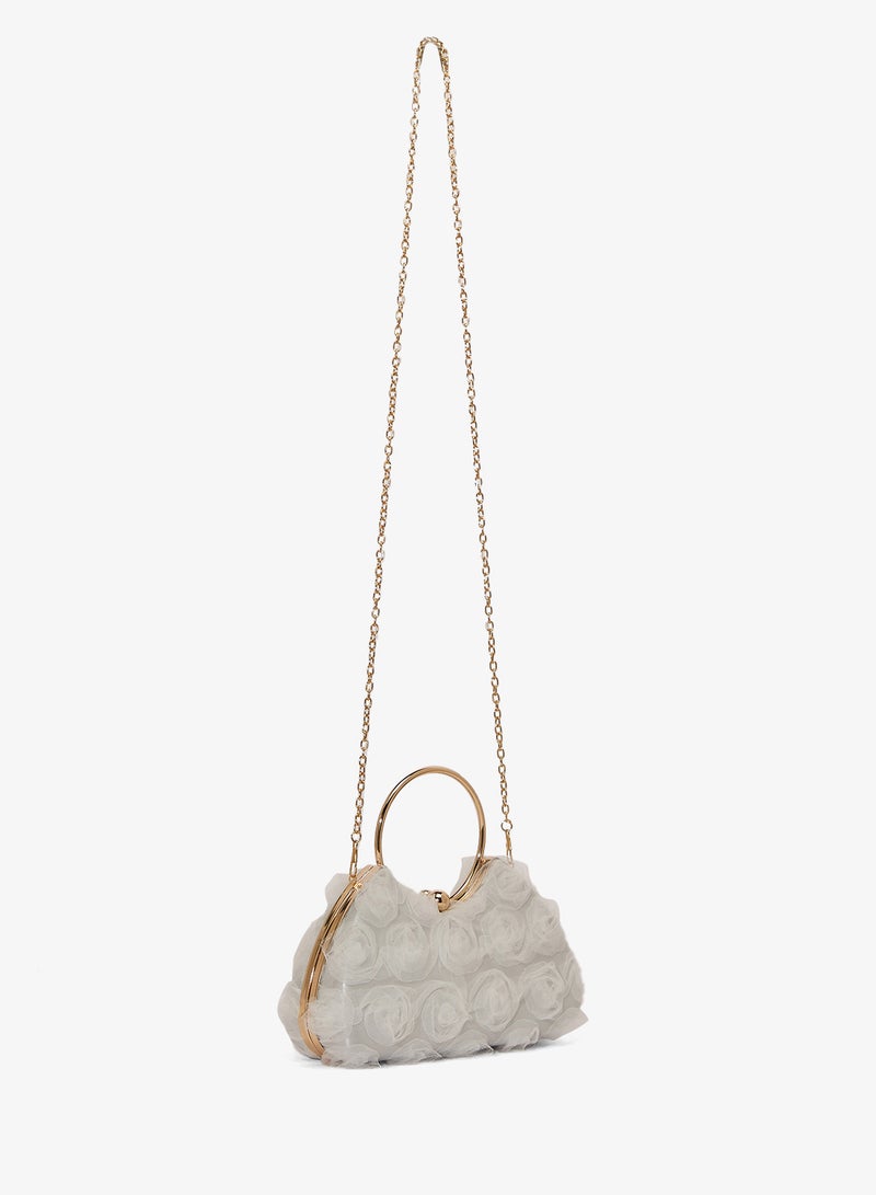 خزانة حقيبة بمقبض مزين بتفاصيل زهور - Image 2