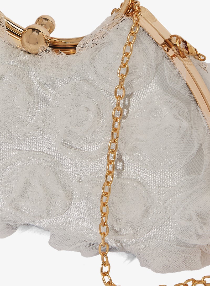 خزانة حقيبة بمقبض مزين بتفاصيل زهور - Image 3