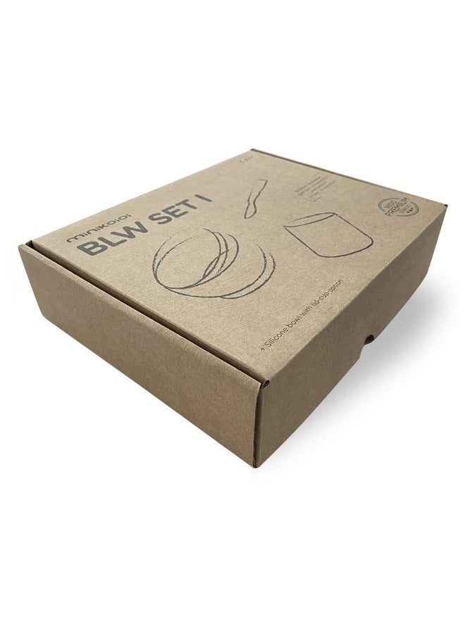 Minikoioi Set of 4 Pieces Silicone Feeding Woody Brown - Image 4