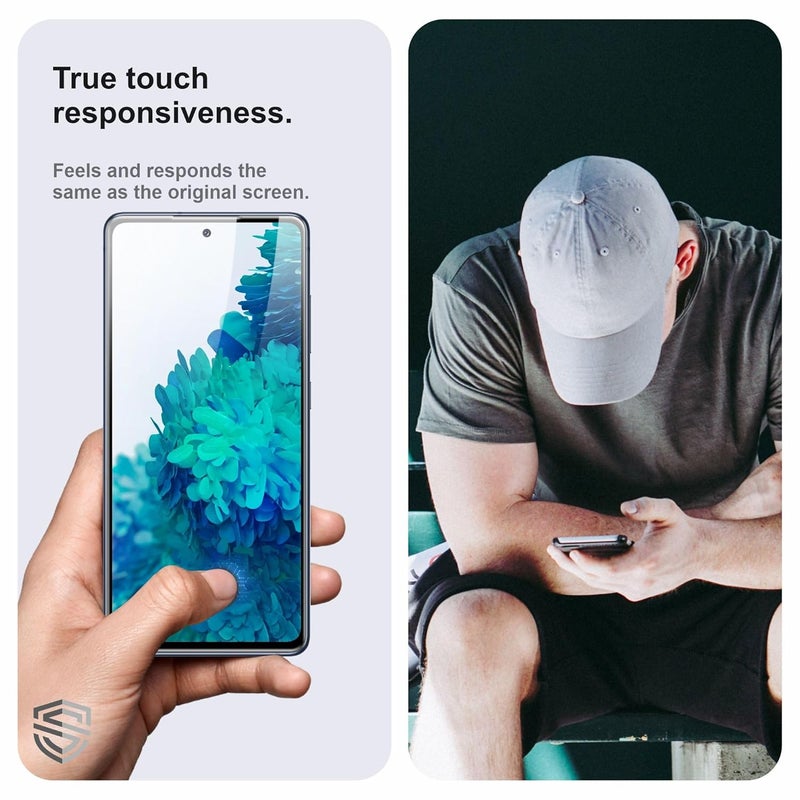 Skyddshield Military-Grade Gorilla Tempered Glass For Samsung Galaxy S20 Fe (6.5 Inch) With Installation Kit | Edge to Edge Coverage | Black - Image 4