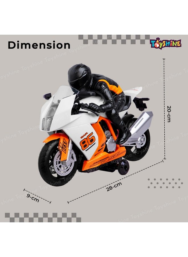 Toyshine Toyshine Remote Control R1 Motorbike Toy with Light and Sound, 360 Degree Rotation, Multicolor  - Image 5
