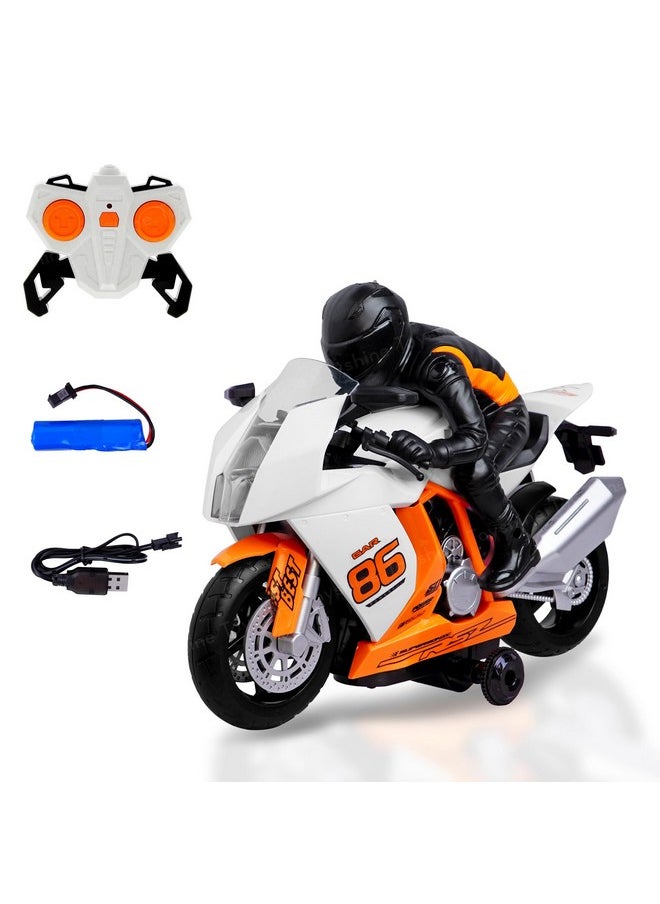 Toyshine Toyshine Remote Control R1 Motorbike Toy with Light and Sound, 360 Degree Rotation, Multicolor  - Image 1