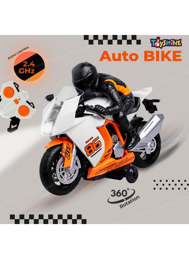 Toyshine Toyshine Remote Control R1 Motorbike Toy with Light and Sound, 360 Degree Rotation, Multicolor  - Image 4
