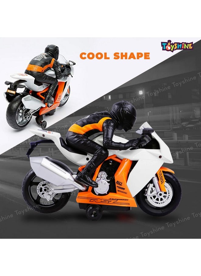 Toyshine Toyshine Remote Control R1 Motorbike Toy with Light and Sound, 360 Degree Rotation, Multicolor  - Image 2
