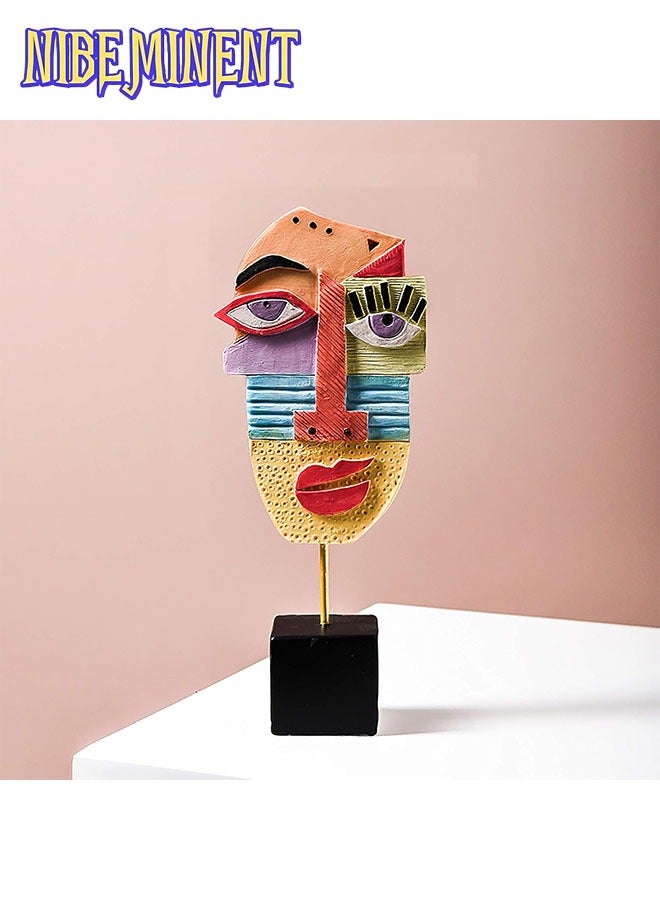 NIBEMINENT Handcrafted Statues Resin Abstract Sculpture for Home Decor Modern,Book Shelf TV Stand Decor,living Room Decor,Dining Room Table,Bedroom, Office Desktop, Cabinets Decorative Ornaments - Image 1