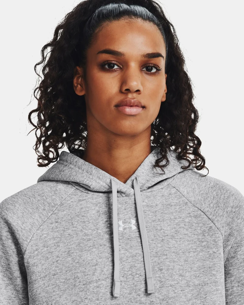 Under Armour Grey Women's UA Rival Fleece Hoodie for Women | Best Price UAE