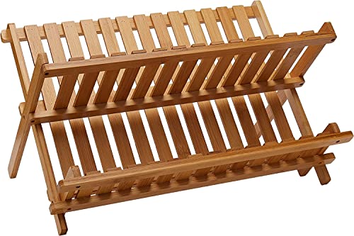 Lipper International 8813 Bamboo Wood Folding Dishrack 1734 x 13 x 934
