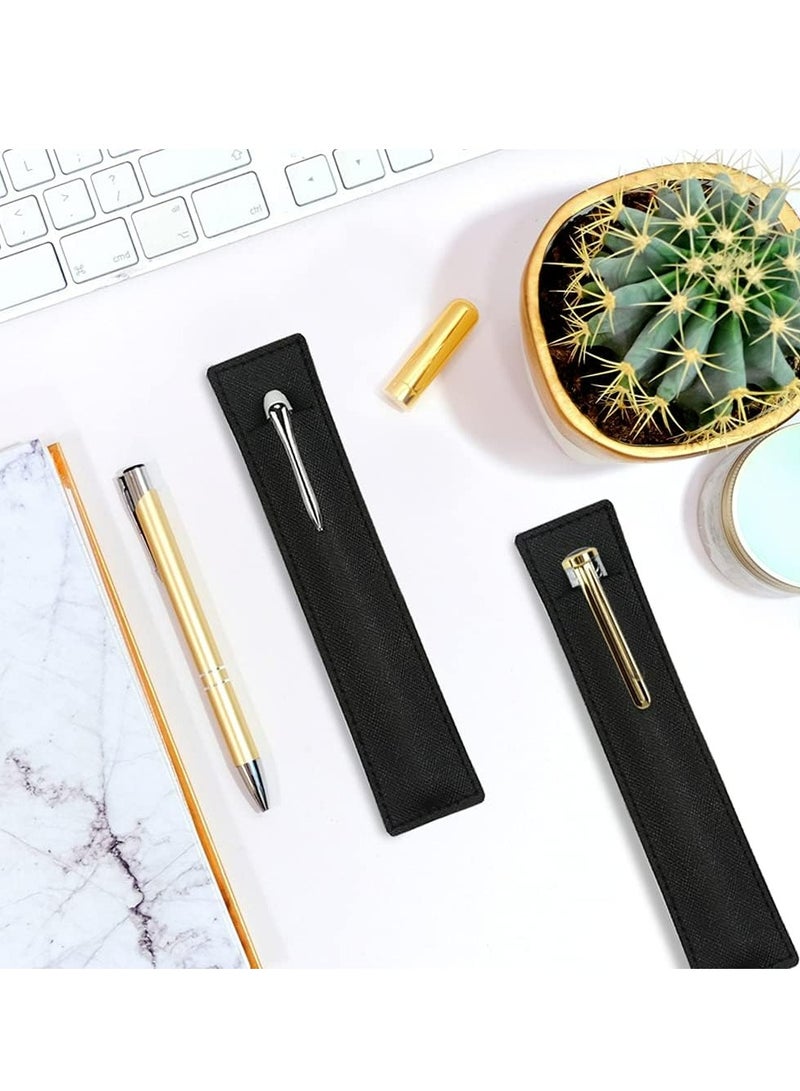 أوزيغالور 3 عبوات من الأكمام الجلدية السوداء للأقلام الجلدية، حافظات لحمل أقلام الحبر وأقلام الرصاص وأقلام القلم الجاف وأقلام الحبر الجاف - Image 5