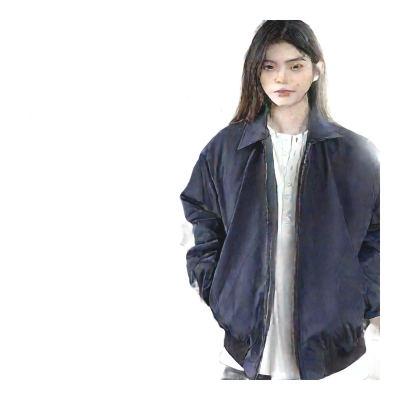 Men's Casual Baseball Jacket with Turn-Down Collar, Vintage Pilot Style Outerwear for Couples - Image 1