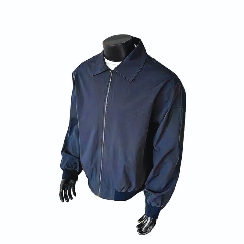 Men's Casual Baseball Jacket with Turn-Down Collar, Vintage Pilot Style Outerwear for Couples - Image 3