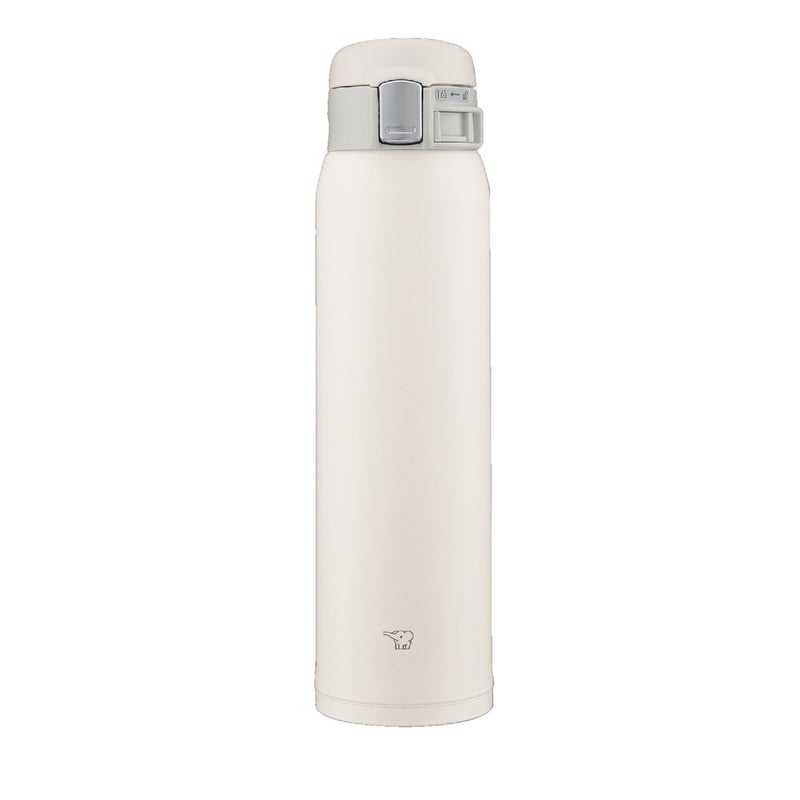 Zojirushi SMSF60WM Water Bottle Direct Drinking OneTouch Opening Stainless Steel Mug 203 fl oz 600 ml Pale White - Image 2