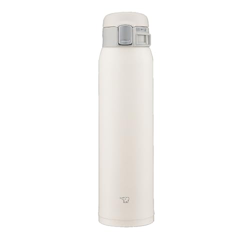 Zojirushi SMSF60WM Water Bottle Direct Drinking OneTouch Opening Stainless Steel Mug 203 fl oz 600 ml Pale White - Image 1