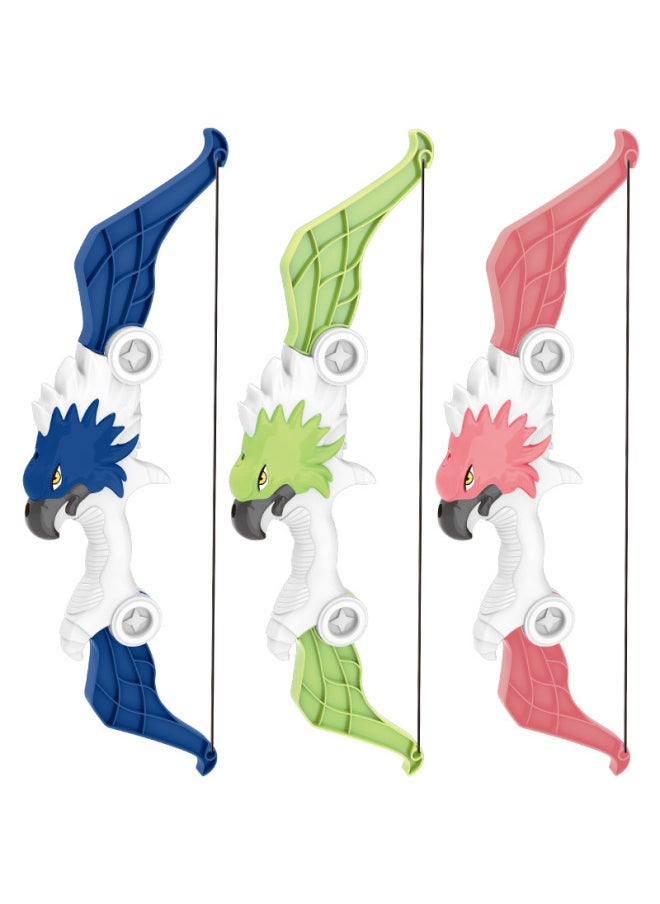 Children Bow And Arrow Set Toy Outdoor Sports Indoor Shooting Foldable With Projection Stall Toy Manufacturers-Color:Cyan 2  - Image 2