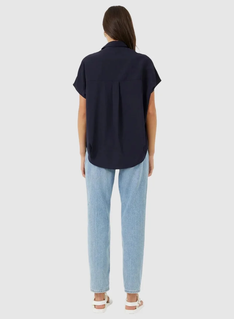 French Connection Crepe Light Popover Shirt