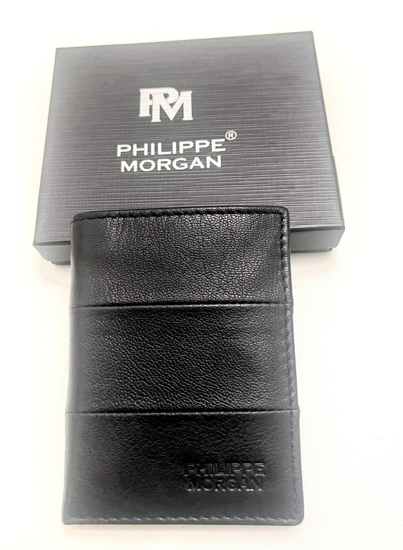 فيليب مورجان محفظة جلدية أصلية ممتازة مع حامل بطاقة للرجال - Image 2