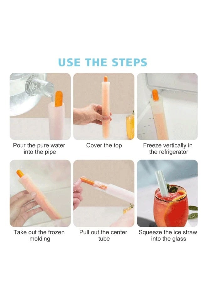 DAEVO Reusable Silicone Ice Straw Mold Drinking Straw Mold Ice Beverage Straw Maker Tool for Drinking Beverage Milk Teas - Image 3