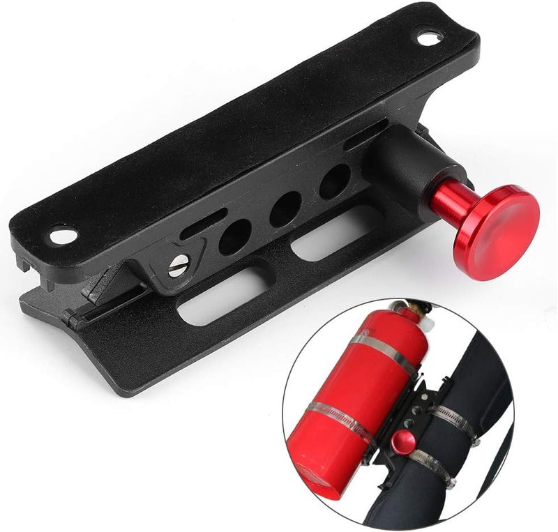 Keenso Quick Release Adjustable Extinguisher Holder, Extinguisher Mount Bracket, Fire Extinguisher Bottle Adjustable Fit for Sport/JK/Sahara (Red) - Image 3
