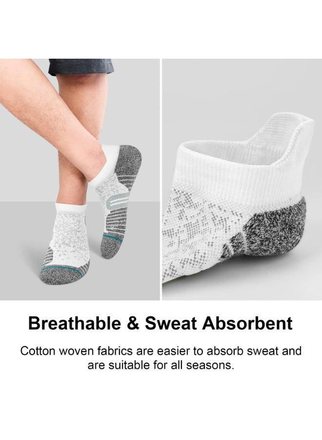 سانموجيد 6 أزواج من الجوارب الرجالية غير الظاهرة، جوارب رياضية قابلة للتنفس وجوارب كاحل كاجوال، جوارب رياضية منخفضة القطع للرجال - Image 4